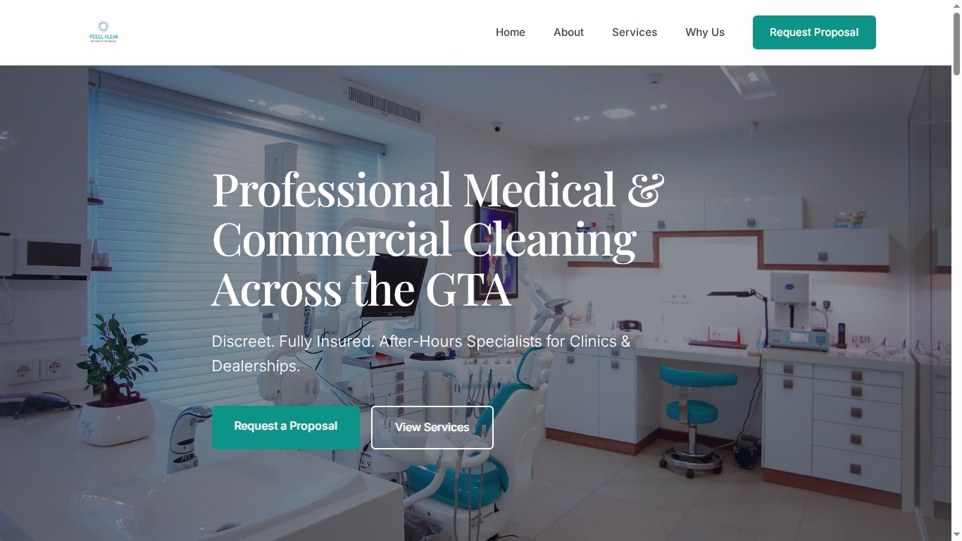 Yeell Clean Website Preview